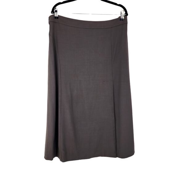 Eileen Fisher Women's System Midi Length Wool Blend Brown Skirt Size Large - Picture 1 of 4